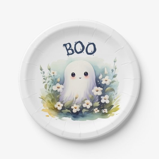 かわいいおばけのハロウィン ペーパープレート (正面)