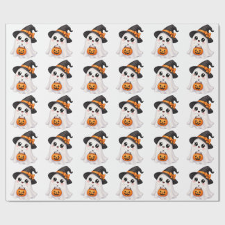 かわいいおばけのハロウィン ラッピングペーパー