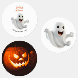 かわいいおばけのハロウィン ラベル