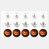 かわいいおばけのハロウィン ラベル (シート)