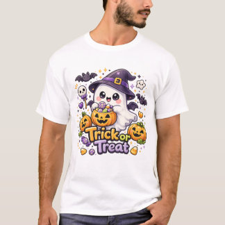 かわいいおばけのハロウィンTシャツ トリック オア トリート Tシャツ