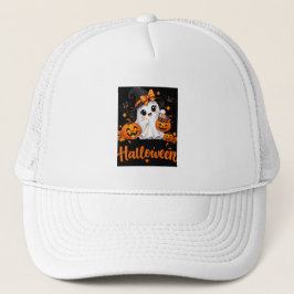 かわいいおばけのハロウィンTシャツ – ハッピーハロウィンのかぼちゃ キャップ