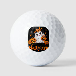 かわいいおばけのハロウィンTシャツ – ハッピーハロウィンのかぼちゃ ゴルフボール