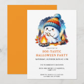 かわいいおばけのハロウィーンパーティー 招待状 (正面/裏面)