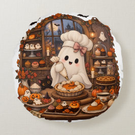 かわいいおばけのパティシエ ハロウィン ほーらーばくでん ラウンドクッション