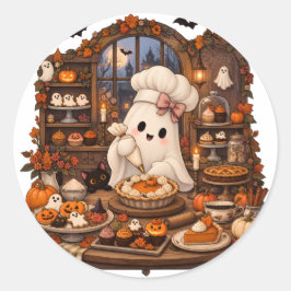 かわいいおばけのパティシエ ハロウィン ほーら話のベーカリー ラウンドシール