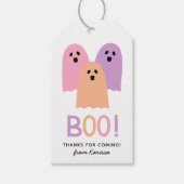 かわいいおばけのブー名前ハロウィン誕生日 ギフトタグ (正面)