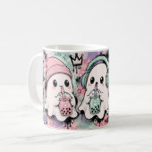かわいいおばけのボバ | パステルハロウィン コーヒーマグカップ (正面左)