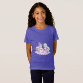 かわいいおばけの友達 キッズTシャツ Tシャツ (正面フル)