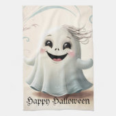 かわいいおばけの友達 ハロウィンデザイン キッチンタオル (縦)