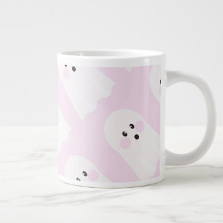 かわいいおばけの模様 ジャンボコーヒーマグカップ