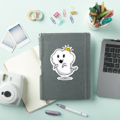 かわいいおばけの王様ステッカー シール (iPadカバー)