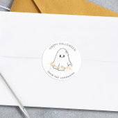 かわいいおばけの花模様 ハロウィン ラウンドシール