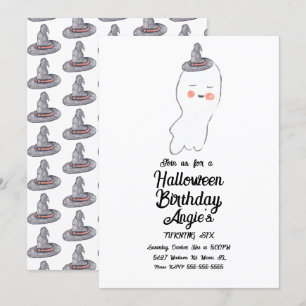 かわいいおばけの落書き ハロウィン 誕生日パーティー イベント 招待状