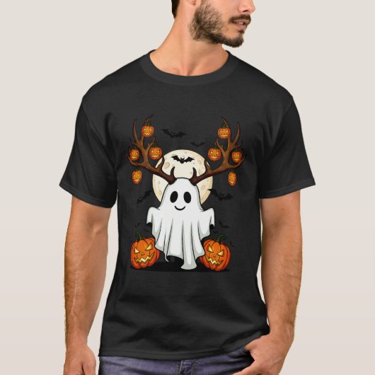 かわいいおばけの鹿 Tシャツ (正面)