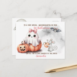 かわいいおばけカボチャコウモリハロウィン ポストカード