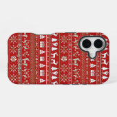 かわいいおばけクリスマスセーター柄 iPhone 16ケース (裏面横)