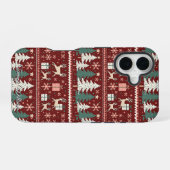 かわいいおばけクリスマスセーター柄 iPhone 16ケース (裏面横)