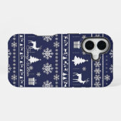 かわいいおばけセーター クリスマス柄 iPhone 16ケース (裏面横)
