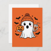 かわいいおばけハロウィン シーズンカード (正面/裏面)