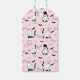 かわいいおばけ猫のハロウィン ギフトタグ