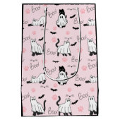 かわいいおばけ猫のハロウィン ミディアムペーパーバッグ (裏面)