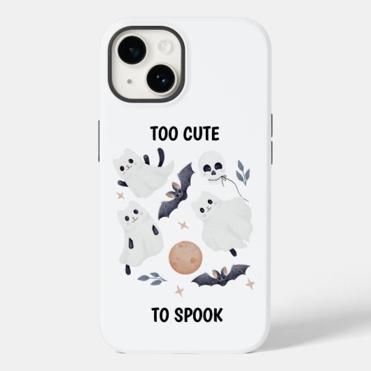 かわいいおばけ猫のハロウィン Too Cute To Spook Case-Mate iPhoneケース (裏面)