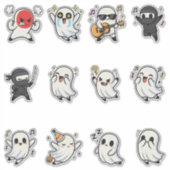 かわいいおばけ絵文字ステッカーセット シール (正面)