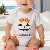 かわいいおばけ顔のハロウィン幼児服 ベビーTシャツ