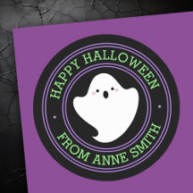 かわいいおばけ ハッピーハロウィン カスタムネーム付き