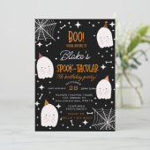 かわいいおばけ　ハロウィンの子供の誕生日パーティー シーズンカード (スタンド正面)