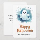 かわいいおばけ ハロウィン カード (正面/裏面)