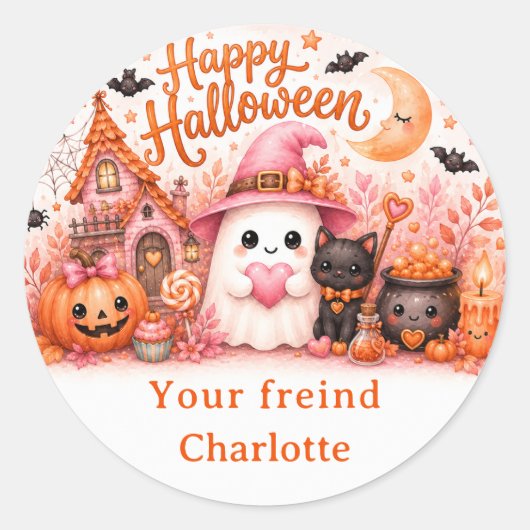 かわいいおばけ ハロウィン ステッカー (正面)