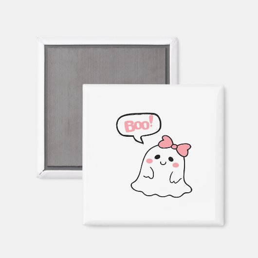 かわいいおばけ! ミニマルクリーン マグネット (正面/裏面)