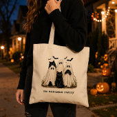 かわいいおばけ 黒猫 コウモリ ハロウィン トートバッグ