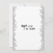 かわいいおばけ Eat Drink Be Scary ハロウィン衣装 招待状 (裏面)