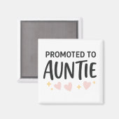 かわいいおばさんに昇格のお知らせ マグネット (正面/裏面)