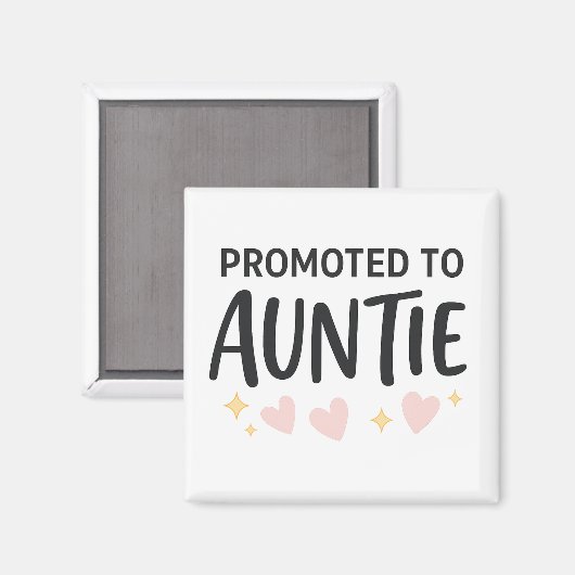 かわいいおばさんに昇格のお知らせ マグネット (正面/裏面)