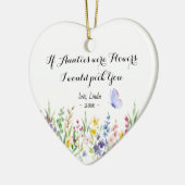 かわいいおばさんオーダーメイドの大切な思い出の花柄 セラミックオーナメント (左)