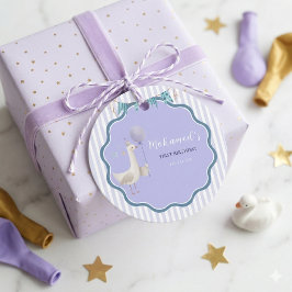 かわいいおひとりさまのばかガチョウ 1歳の誕生日 フェイバータグ