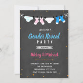 かわいいおむつの性はシャワーの招待を明らかにします 招待状 (正面)