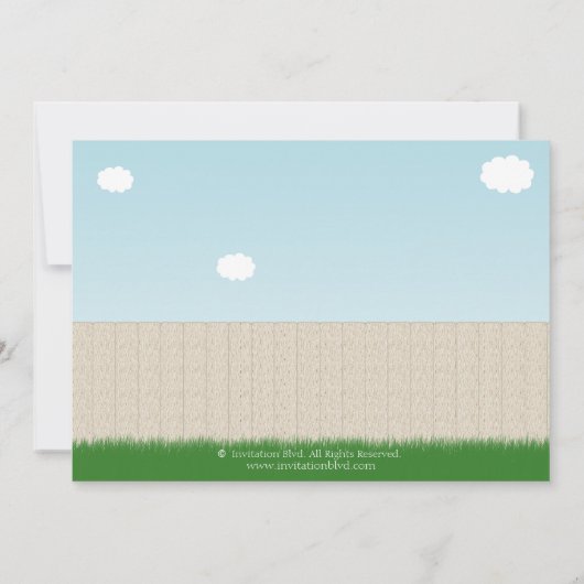 かわいいおむつのClotheslineの男の赤ちゃんのベビーシャワー 招待状 (裏面)