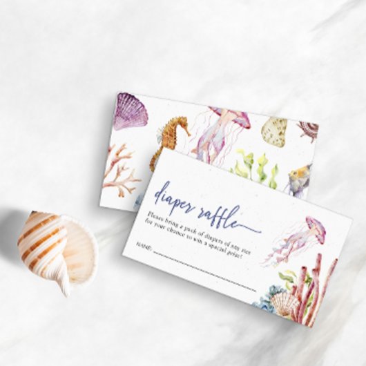 かわいいおむつラッフルカード エンクロージャーカード