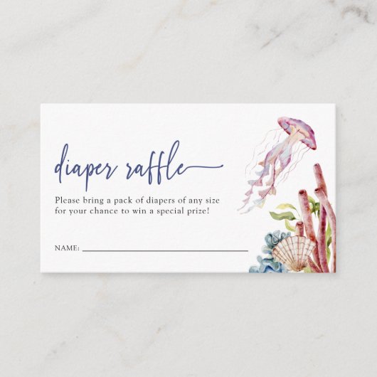 かわいいおむつラッフルカード エンクロージャーカード (正面)