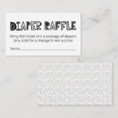 かわいいおむつラッフルチケット エンクロージャーカード (正面/裏面)