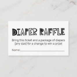 かわいいおむつラッフルチケット エンクロージャーカード