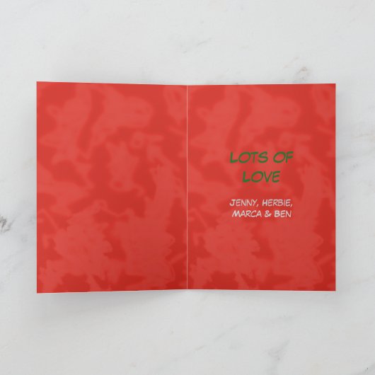 かわいいおめでとうクリスマスゾウ シーズンカード (内部)