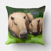 かわいいおもしろいおむつキャピバーズバイザポンドズ クッション (正面)