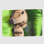 かわいいおもしろいおむつキャピバーズバイザポンドズ ゴルフタオル (横)