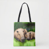 かわいいおもしろいおむつキャピバーズバイザポンドズ トートバッグ (正面)